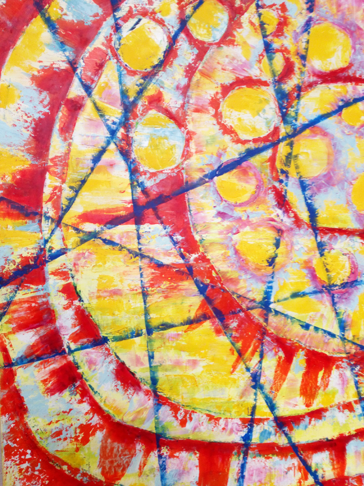 2020_Světla, enkaustika 60x60